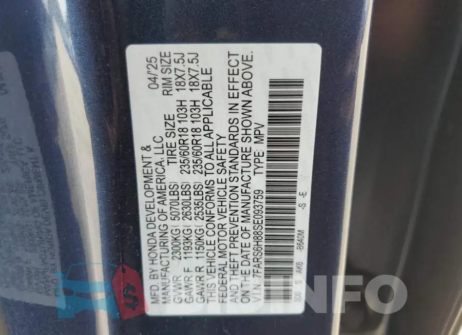 7FARS6H88SE093759 Photo# 14
