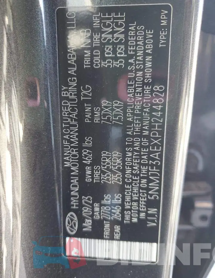5NMJF3AEXPH244828 Photo# 13