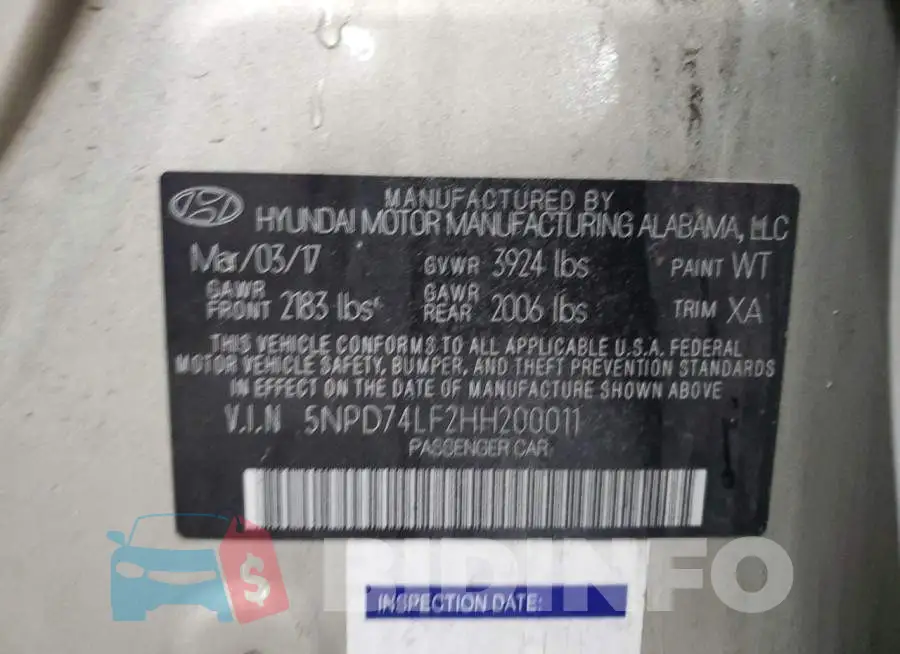 5NPD74LF2HH200011 Photo# 12