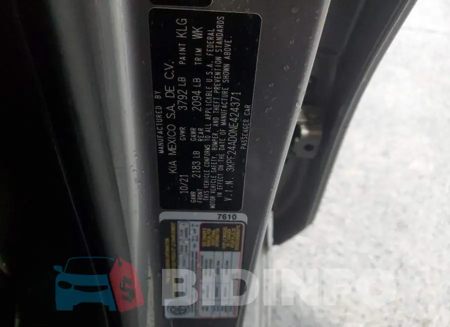 3KPF24AD0NE424371 Photo# 12