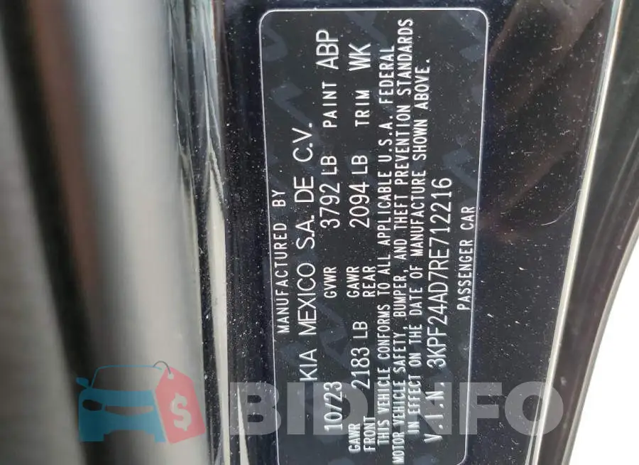 3KPF24AD7RE712216 Photo# 12