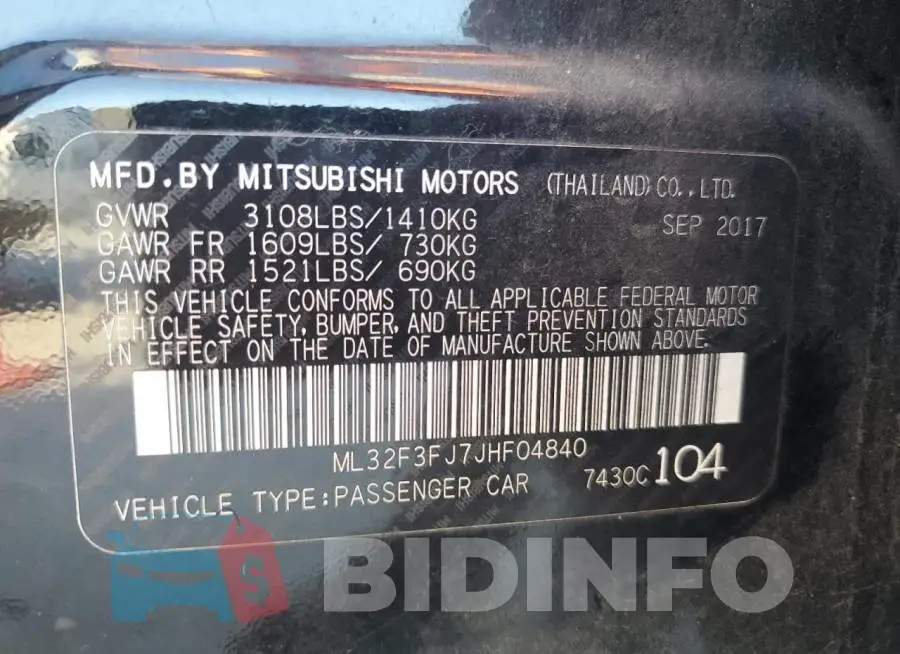 ML32F3FJ7JHF04840 Photo# 13