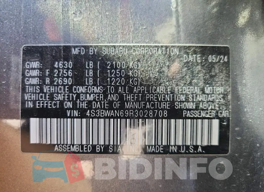 4S3BWAN69R3028708 Photo# 12