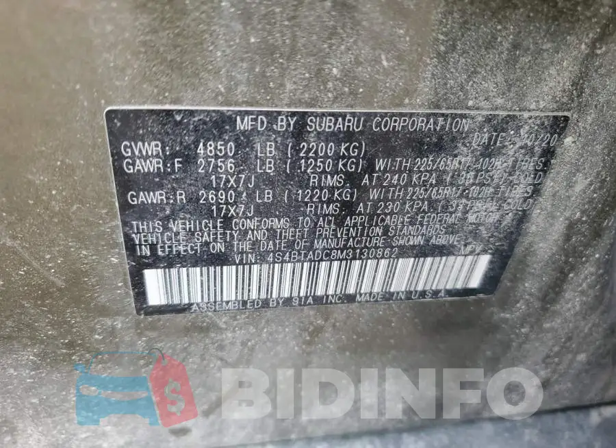 4S4BTADC8M3130862 Photo# 12