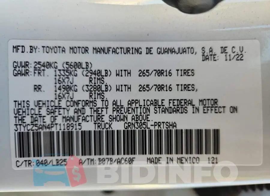 3TYCZ5AN4PT118915 Photo# 13
