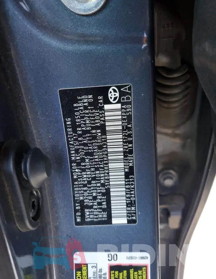 5YFBPRHEXHP694318 Photo# 12
