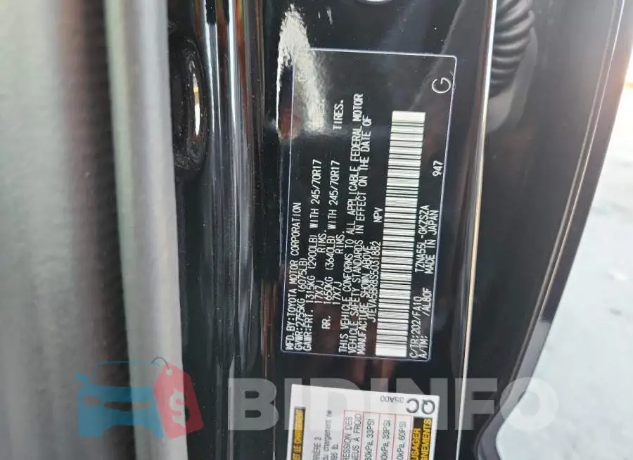 JTEVA5BR8S5031882 Photo# 13