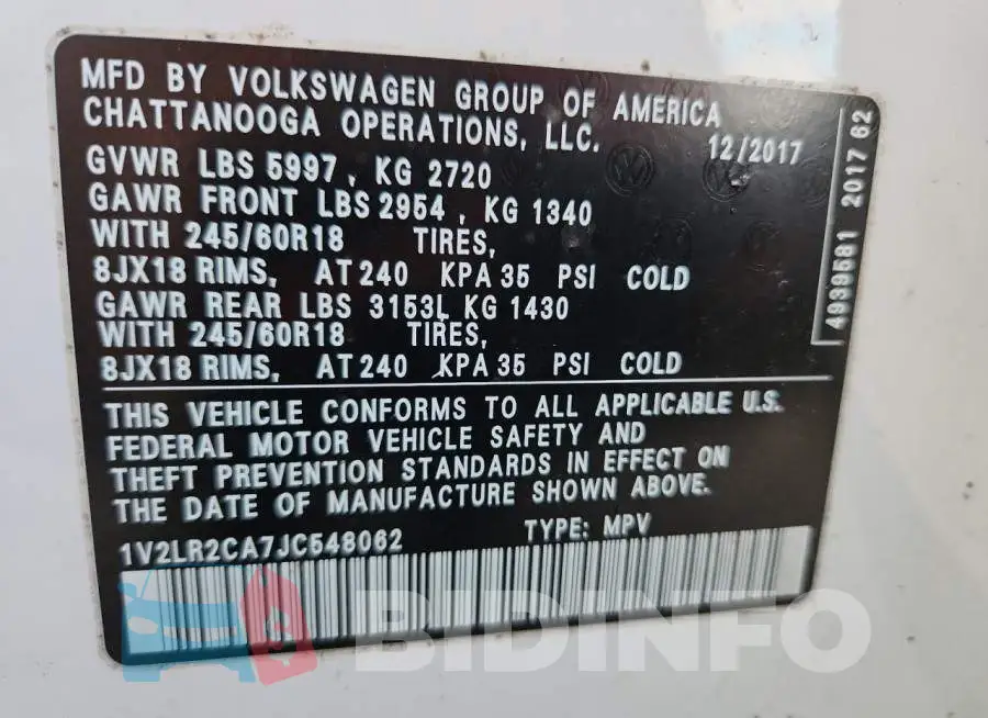 1V2LR2CA7JC548062 Photo# 13