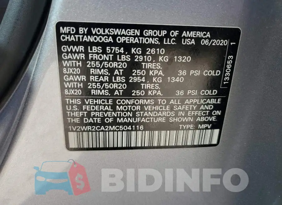 1V2WR2CA2MC504116 Photo# 14