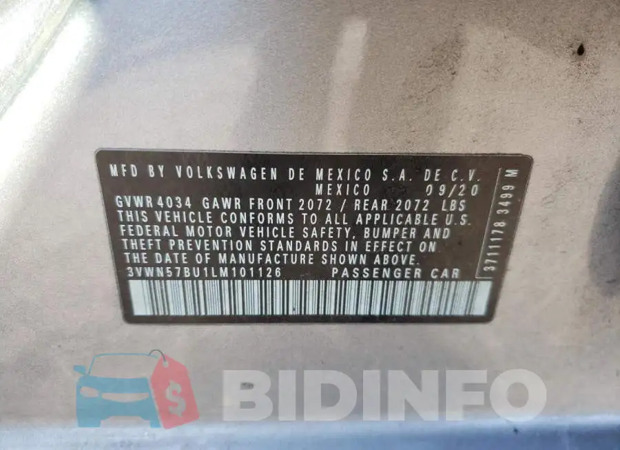 3VWN57BU1LM101126 Photo# 13