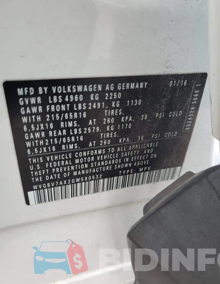 WVGBV7AX2GW580532 Photo# 12