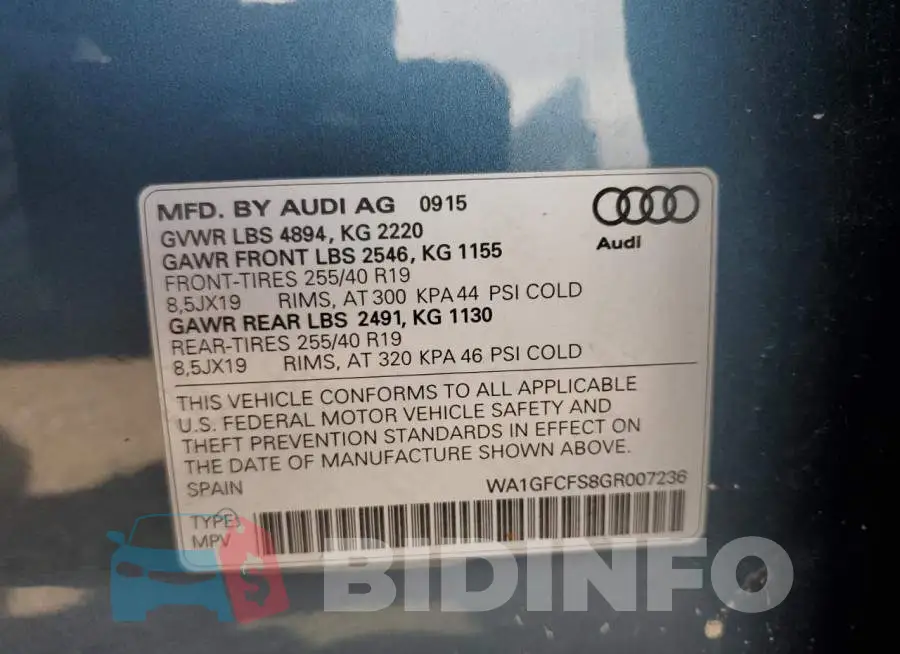 WA1GFCFS8GR007236 Photo# 12