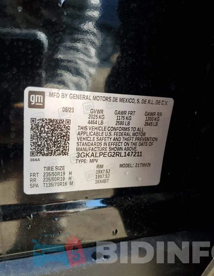 3GKALPEG2RL147211 Photo# 12