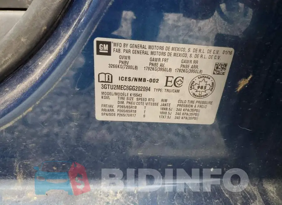 3GTU2MEC8GG202094 Photo# 12