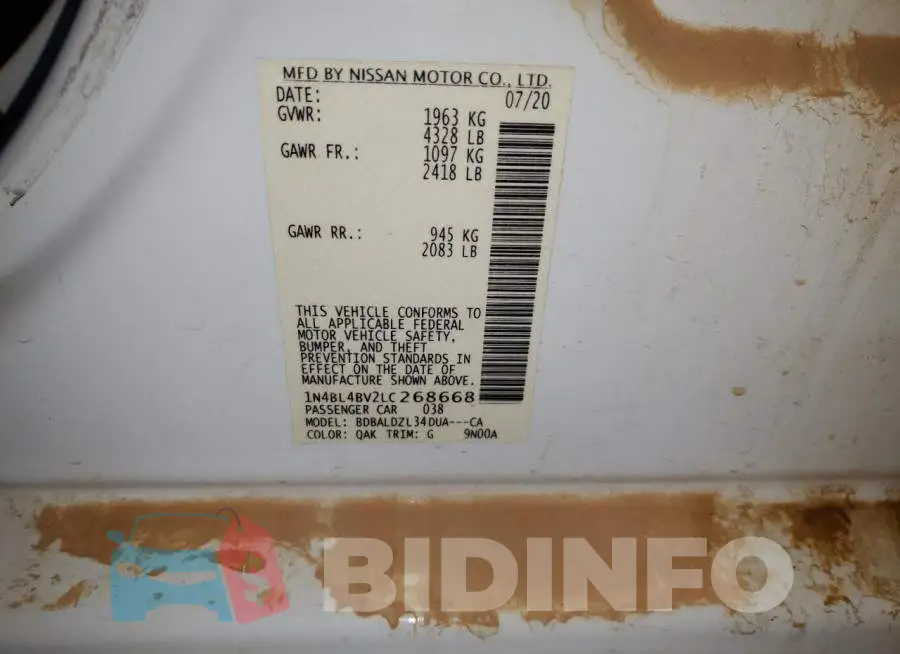 1N4BL4BV2LC268668 Photo# 12
