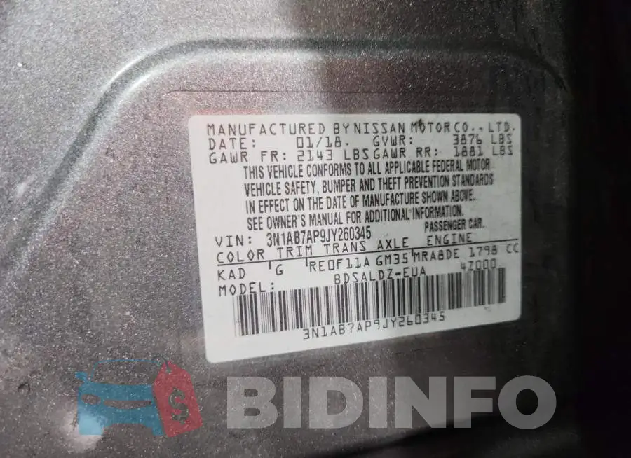 3N1AB7AP9JY260345 Photo# 13