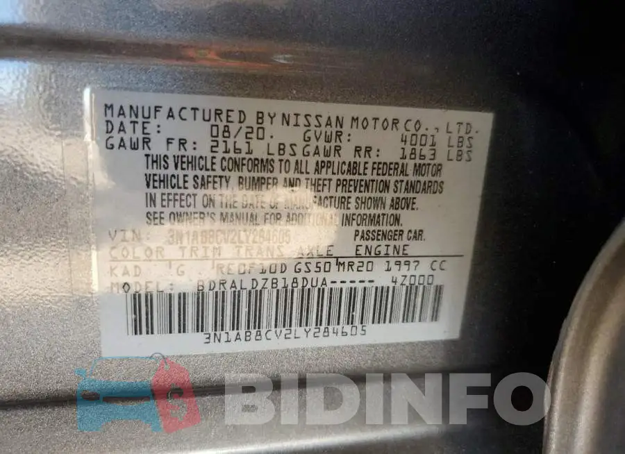 3N1AB8CV2LY284605 Photo# 12