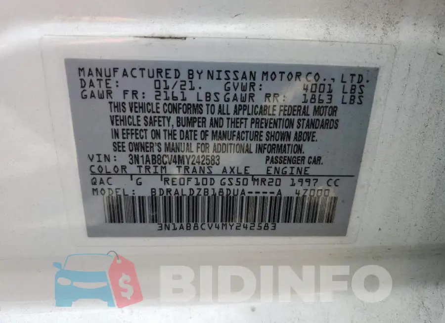 3N1AB8CV4MY242583 Photo# 12