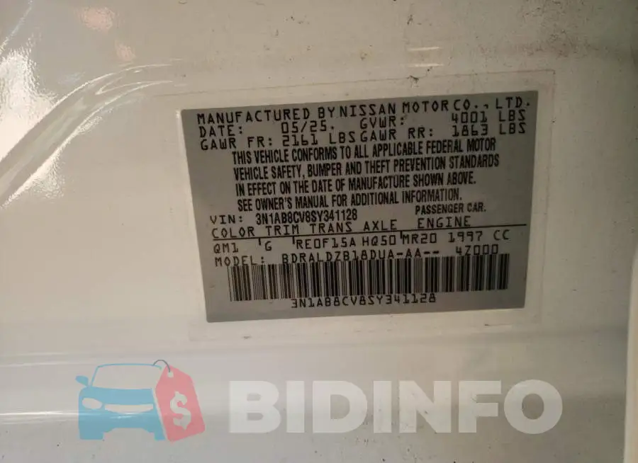 3N1AB8CV8SY341128 Photo# 12