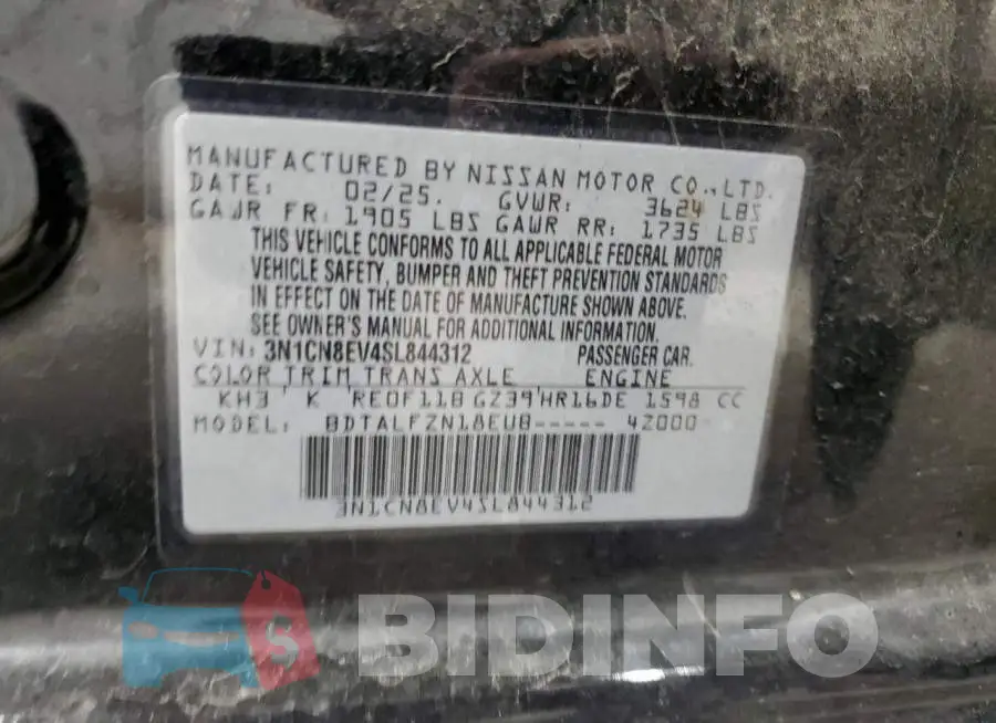3N1CN8EV4SL844312 Photo# 12