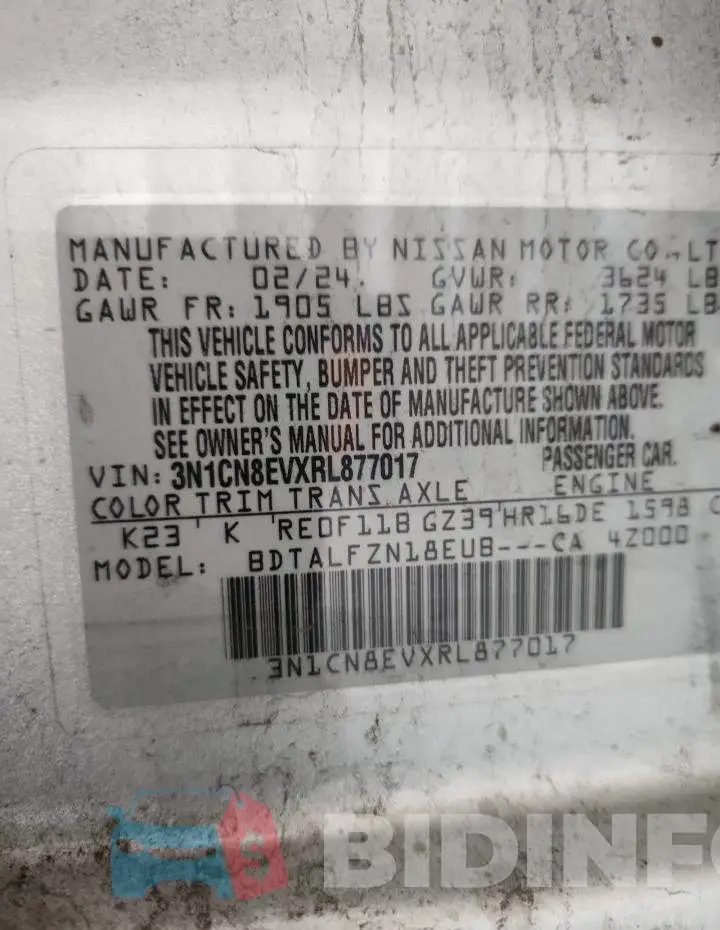 3N1CN8EVXRL877017 Photo# 12