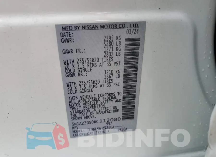 5N1AZ2DS0RC112080 Photo# 13