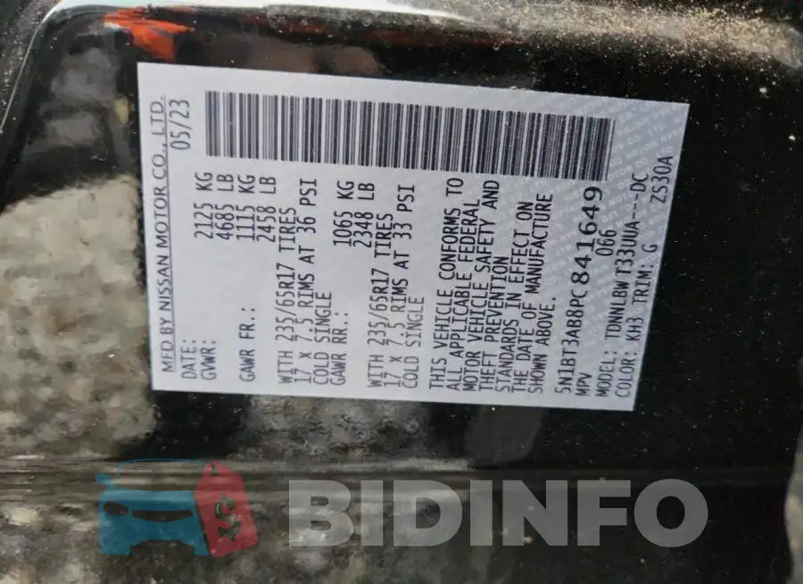 5N1BT3AB8PC841649 Photo# 12