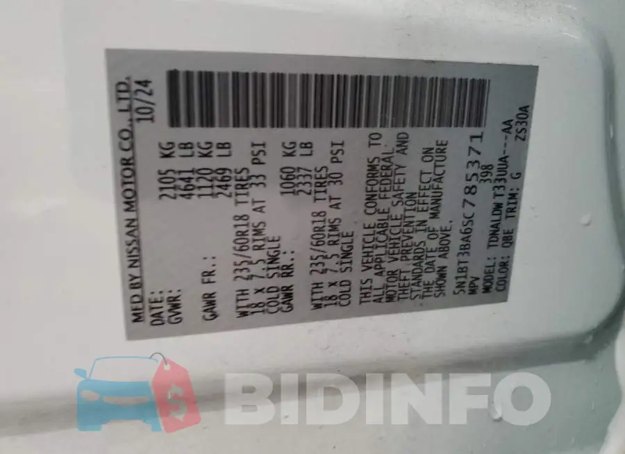 5N1BT3BA6SC785371 Photo# 13