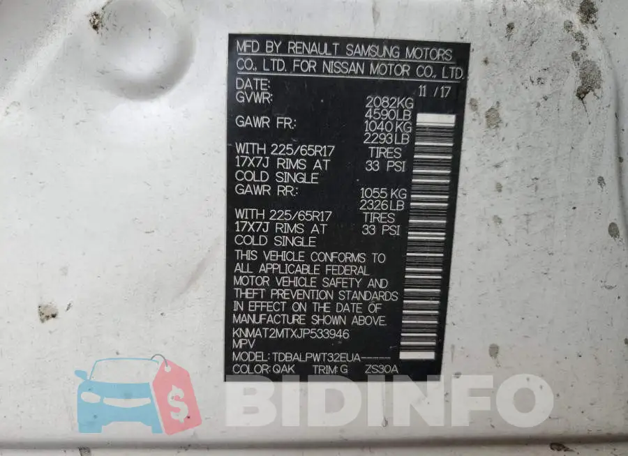 KNMAT2MTXJP533946 Photo# 14