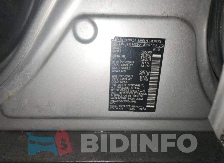 KNMAT2MV7GP644996 Photo# 13