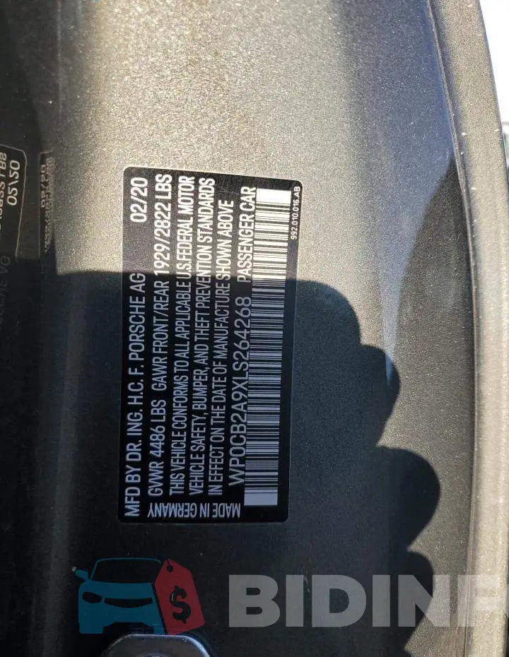 WP0CB2A9XLS264268 Photo# 12