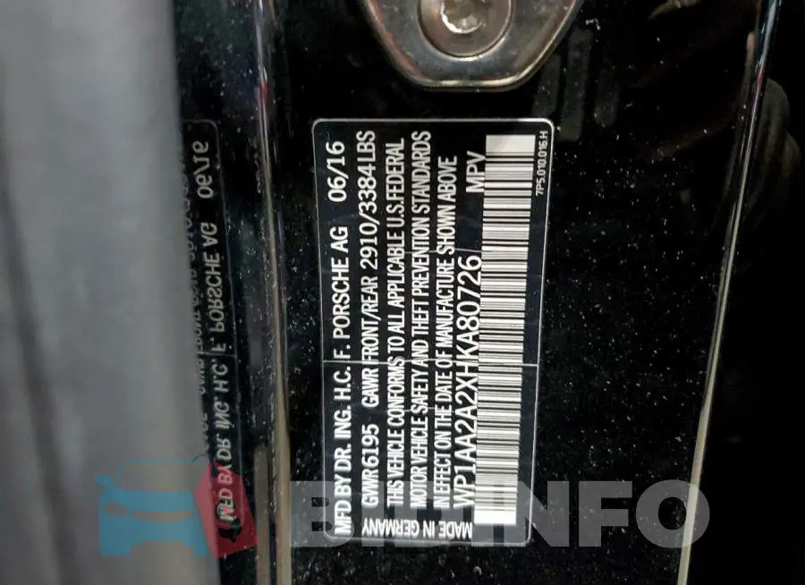 WP1AA2A2XHKA80726 Photo# 14