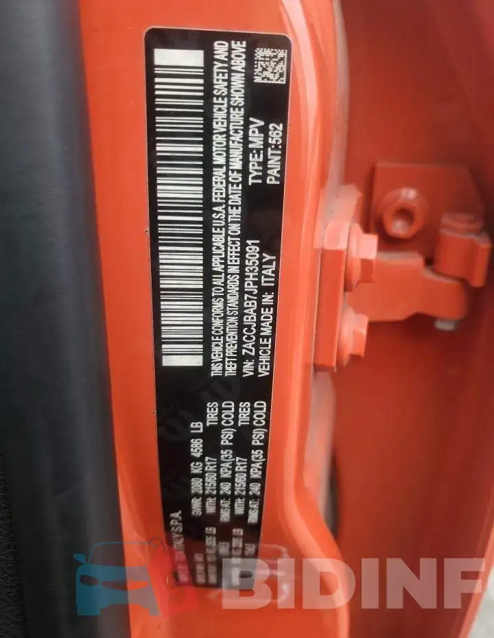ZACCJBAB7JPH35091 Photo# 14