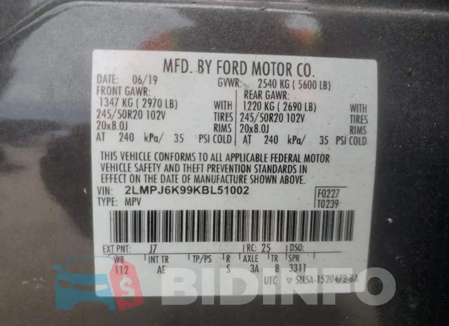 2LMPJ6K99KBL51002 Photo# 12