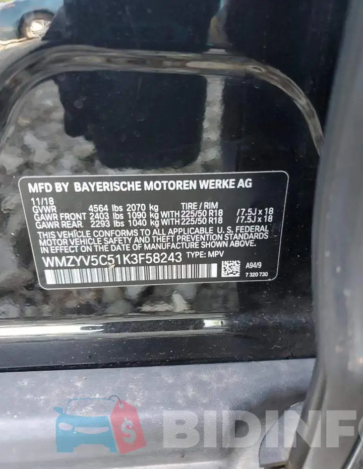 WMZYV5C51K3F58243 Photo# 13