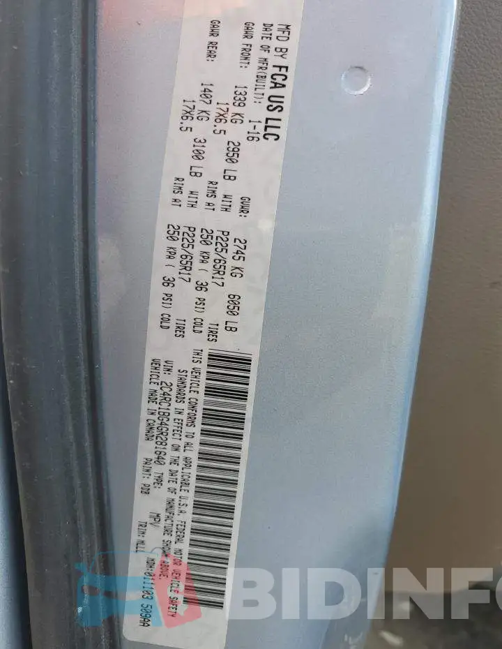 2C4RC1BG4GR281640 Photo# 13