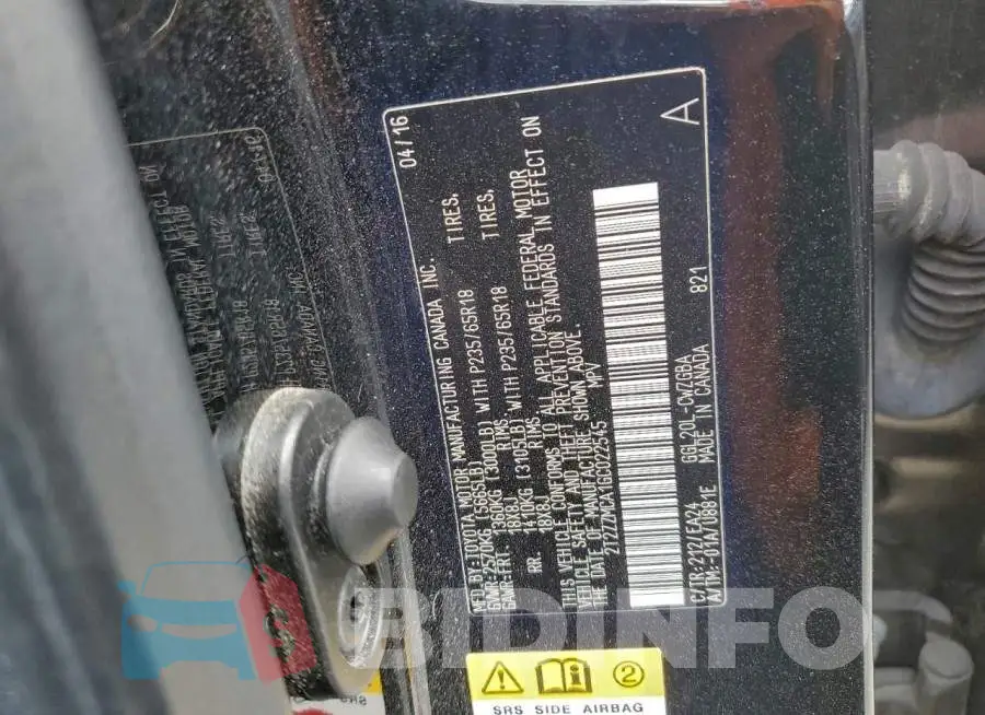 2T2ZZMCA1GC022545 Photo# 13