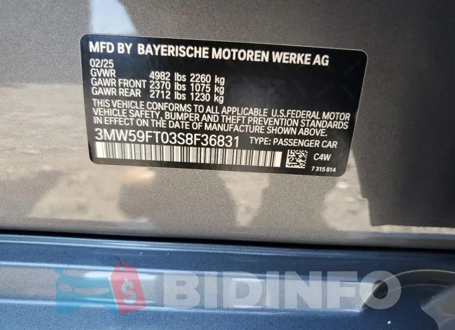 3MW59FT03S8F36831 Photo# 12