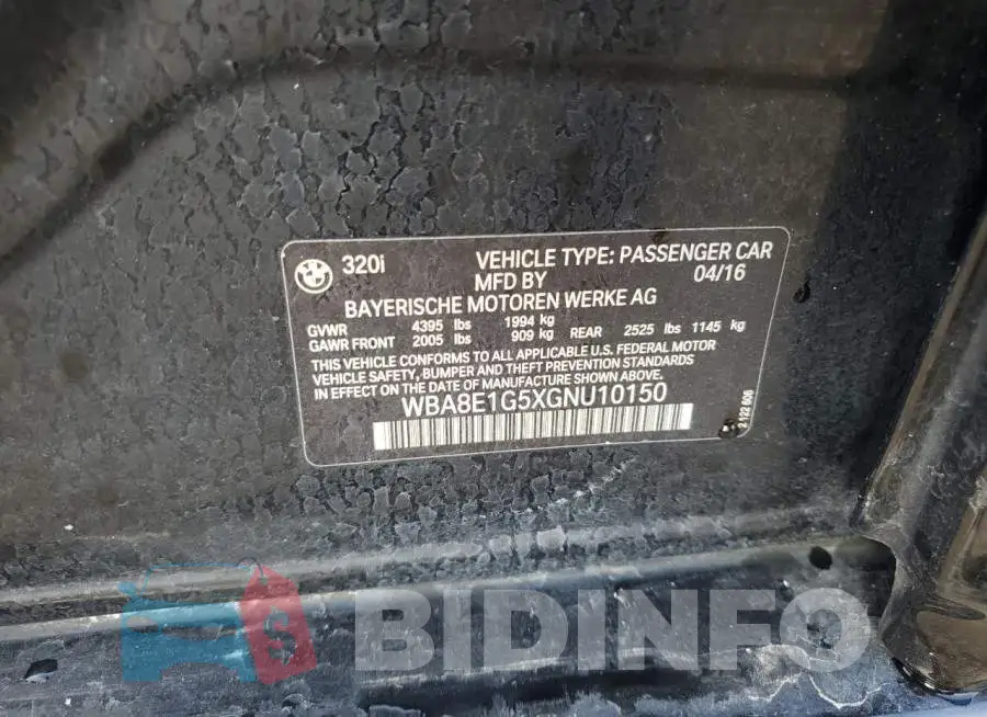 WBA8E1G5XGNU10150 Photo# 12
