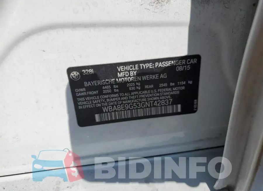WBA8E9G53GNT42837 Photo# 13