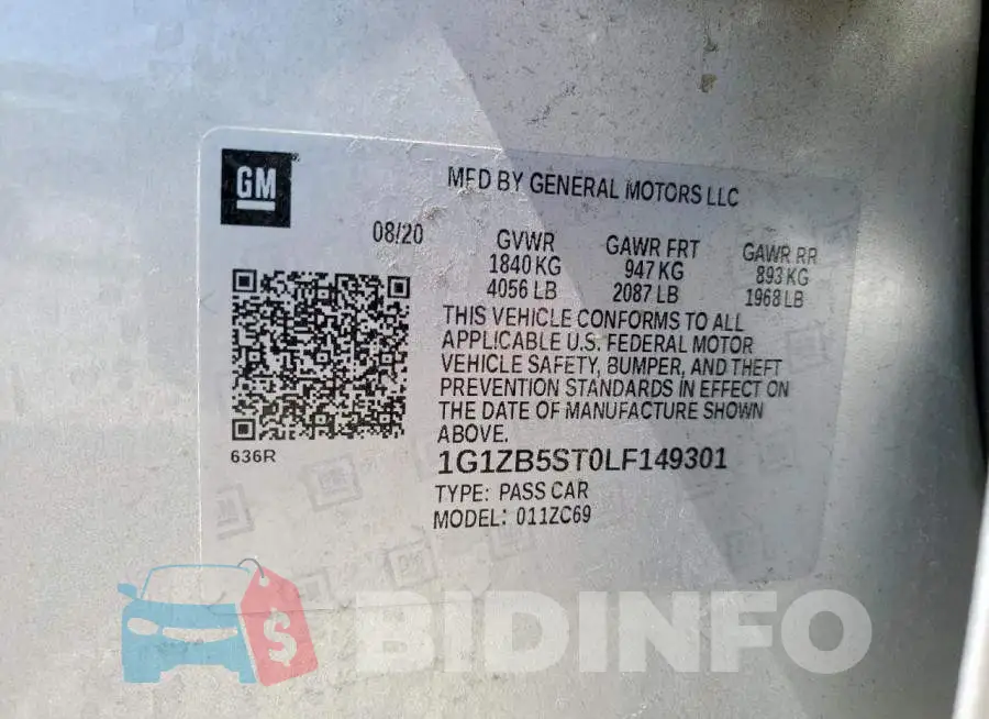 1G1ZB5ST0LF149301 Photo# 12