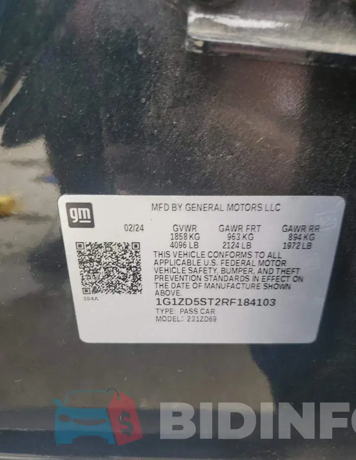 1G1ZD5ST2RF184103 Photo# 12