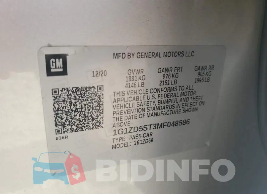1G1ZD5ST3MF048586 Photo# 12
