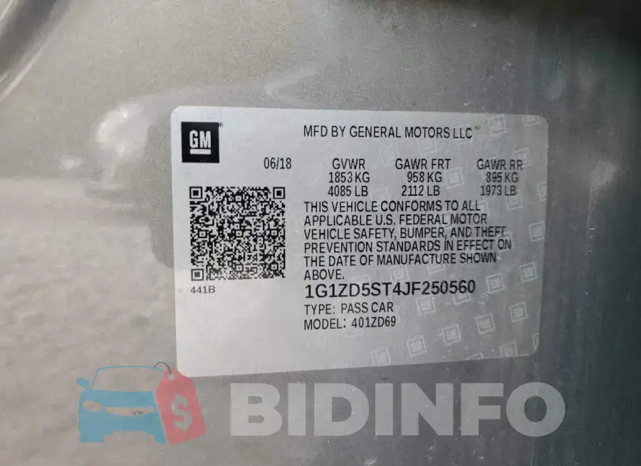 1G1ZD5ST4JF250560 Photo# 12