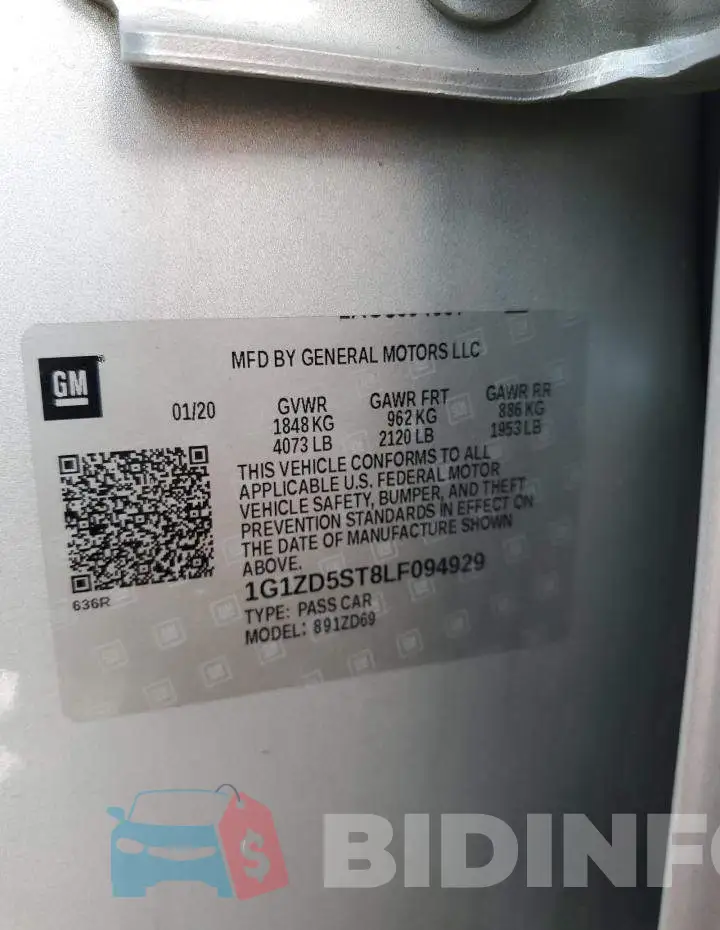 1G1ZD5ST8LF094929 Photo# 12