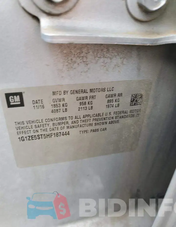 1G1ZE5ST5HF187444 Photo# 12