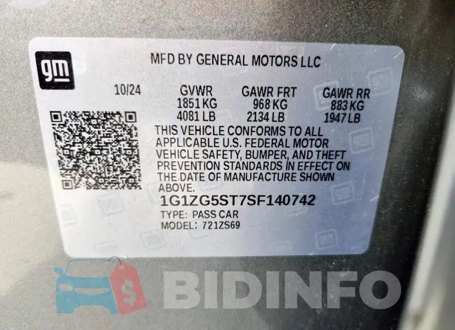 1G1ZG5ST7SF140742 Photo# 13