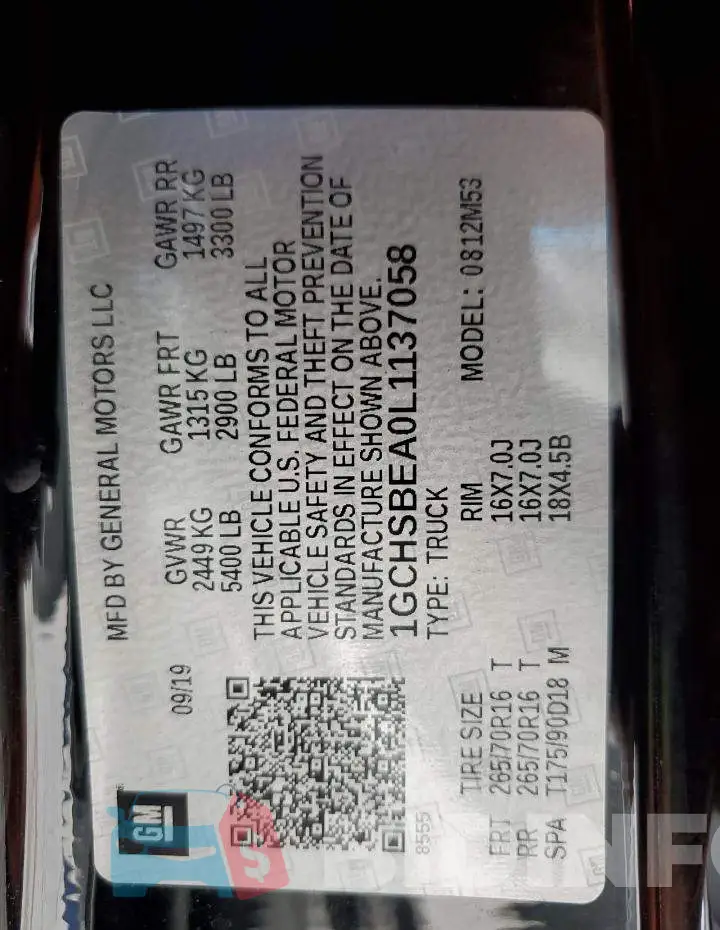 1GCHSBEA0L1137058 Photo# 13