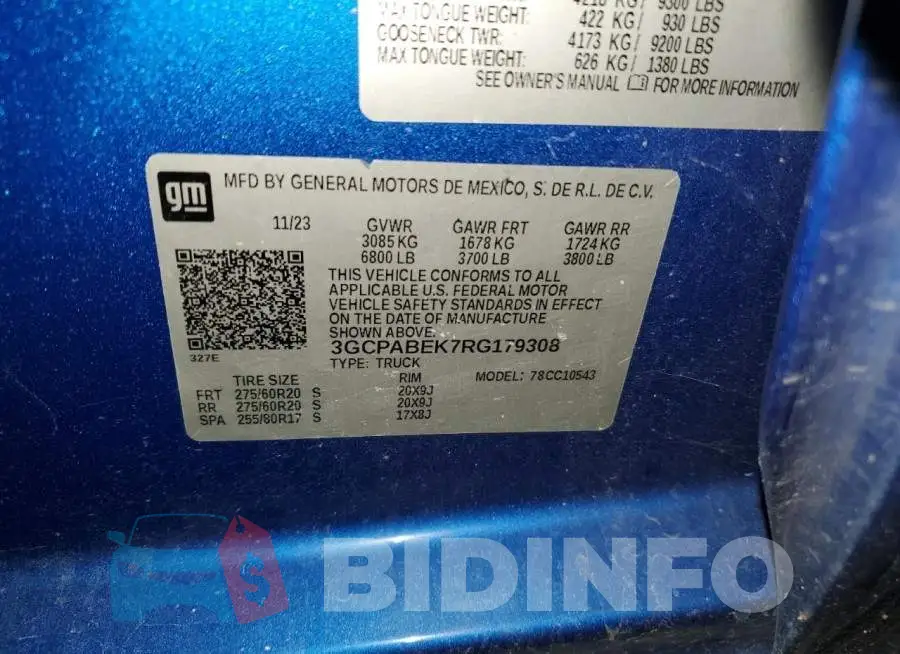 3GCPABEK7RG179308 Photo# 12