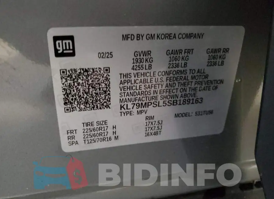 KL79MPSL5SB189163 Photo# 14